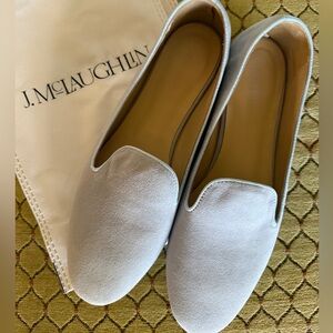 J. McLaughlin Sloane Suede Loafers Dusty Blue (NIB Size 8.5)